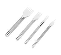 Lot de 5 poinçons à griffes en acier inoxydable 1/2/4/6 dents en diamant pour le travail du cuir