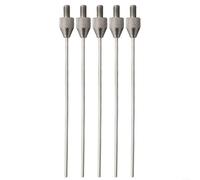 Lot de 5 pointes d'aiguille pour indicateur de cadran avec filetage M2,5, en acier inoxydable, 1 mm de diamètre, pointe longue de 50 mm, convient pour les jauges de profondeur et de hauteur