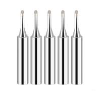Lot de 5 pointes de fer à souder 900M-T en alliage de cuivre pour réparation électronique à pas fin - Correction, traînée, travaux de soudure, argent (900M-T-2.4D)