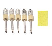 Lot de 5 pointes de fer à souder de rechange avec interface E10 pour fer à souder électrique, matériaux en cuivre et acier pour applications générales de soudure (TIP-C 5PCS)