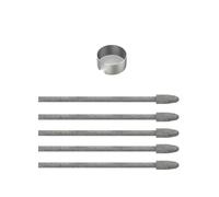 Lot de 5 pointes de stylo texturées PW517 PW110 pour KD200 Outils d'art numérique Anti-fatigue Poignée Accessoires plumes en feutre pour tablettes