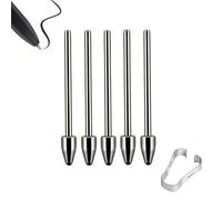 Lot de 5 pointes métalliques pour 2 marqueurs de tablette Remarkable + stylet - Pointes de rechange en alliage de titane durable, avec sensibilité à la pression 4096 et support d'inclinaison (5