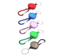Lot de 5 porte-badges rétractables robustes avec clip de ceinture, porte-badge extensible pour infirmières, personnel, étudiants - 5 couleurs
