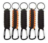 LOT DE 5 PORTE CLÉ TRESSÉE AVEC MOUSQUETON PARACORDE | PORTE CLÉ TRÈS PRATIQUE | IDÉAL SURVIE RANDONNÉE CAMPING SPORT CHASSE PECHE | PLUSIEURS COULEURS EN STOCK