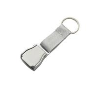 Lot de 5 porte-clés ceinture sécurité, mini détachables, boucle, pendentif for sac cadeau d'avion Pour Les Porte Clés Et Les Valises(2CM Ribbon Silver)