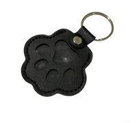Lot de 5 porte-clés commémoratifs pour animal de compagnie, motif patte de chat et chien, porte-clés anti-perte pour sac, sac à main, breloque patte (5 pièces, noir)