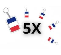 Lot de 5 Porte-Clés Drapeau Français - Édition Spéciale