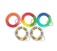 Lot de 5 porte-clés élastiques colorés pour salle de sport, piscine, badge d'identification