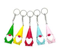 Lot de 5 porte-clés elfes décoratifs de Noël, accessoires saisonniers pour les vacances, la maison, les fêtes, les décorations de Père Noël