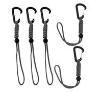 Lot de 5 porte-clés en cuir de vachette avec mousqueton pour voiture, outil multifonction pour le camping et la randonnée