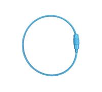 Lot de 5 porte-clés en fil métallique, en acier, avec boucle, for bagages, verrou à vis(BLUE)