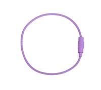 Lot de 5 porte-clés en fil métallique, en acier, avec boucle, for bagages, verrou à vis(Purple)