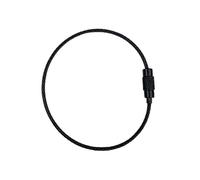 Lot de 5 porte-clés en fil métallique, en acier, avec boucle, for bagages, verrou à vis(Svart)