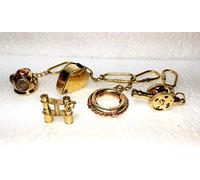 Lot de 5 porte-clés en laiton avec ancre marine et porte-clés fait à la main