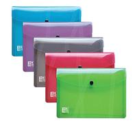 Lot de 5 porte-documents en plastique avec fermeture à pression - Elba Hawai 400031402
