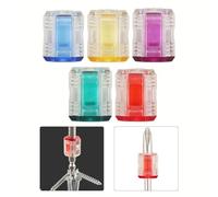 Lot de 5 porte-embouts de tournevis magnétiques avec fonction magnétiseur et démagnétiseur pour utilisation d'outils à main, embouts en alliage d'acier recouvert de plastique