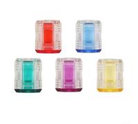 Lot de 5 porte-embouts magnétiques avec fonction magnétiseur et démagnétiseur pour tournevis, alliage d'acier recouvert de plastique, 18 x 13 mm, jaune/rouge/vert/bleu/violet