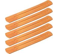 Lot de 5 porte-encens en forme de bâtonnets d'encens avec récupérateur de cendres, 23 cm de long (brun jaunâtre)