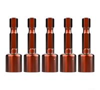 Lot de 5 porte-forets magnétiques en alliage d'acier pour vis hexagonales et fixations S2 8 mm x 45 mm