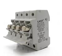 Lot de 5 porte-fusibles 4P 10/20 A 1000 V DC avec fusible 10 x 38 gPV, socle de fusible for la protection du système solaire. Câblage de protection (Size : 6.3A)