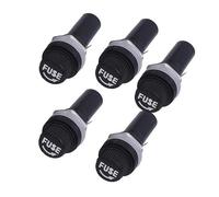 Lot de 5 porte-fusibles 5 x 20 mm et 6 x 30 mm, support de fusible à douille noir, 10 A 250 V CA, 15 A 125 V CA, for fusibles 5 x 20 mm et 6 x 30 mm(Black,6X30MM)