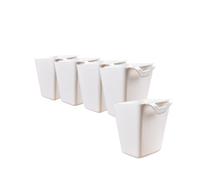 Lot de 5 porte-gobelets blancs à suspendre,accessoires de chariot, organiseur mural,seau de rangement,conteneurs de plantes/pot à crayons pour la décoration de la maison,du bureau, de la cuisine