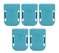 Lot de 5 porte-piles lithium 18 V à double usage avec couvercle anti-poussière et emplacement pour batterie Bosch verte