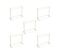 Lot de 5 porte-vêtements pour maison de poupée - Accessoires de salon - Penderie - Doré - 15 x 12 cm