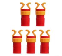 Lot de 5 porte-vis magnétiques en plastique pour tournevis - Pince de fixation pour le travail du bois - Rouge et jaune - 40 mm - 2 pièces - 5 pièces