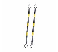 Lot de 5 poteaux de connexion rétractables en forme de cône de signalisation - Barrière de sécurité télescopiques pour travaux routiers, parkings et contrôle communautaire, portables et faciles à