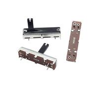 Lot de 5 potentiomètres à glissière droite SC2043N 35 mm (compatibles B50K, B503, B100K et B104) avec point médian, potentiomètre de mixage de 3,5 cm, connecteur 3 broches.(50K Ohm)