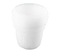 Lot de 5 pots à orchidée transparents à base de polypropylène avec ouvertures de drainage sur toutes les surfaces critiques pour maintenir la santé des racines et l'équilibre d'hydratation (taille L)