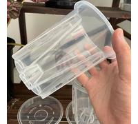 Lot de 5 pots à orchidée transparents avec trous de drainage et filet de contrôle des racines, soucoupes amovibles, conçus pour un drainage optimal de l'eau et une santé des racines (14 cm)