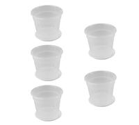 Lot de 5 pots à orchidées transparents avec soucoupes, parfaits pour la décoration intérieure et l'entretien des plantes, assure un bon drainage et une bonne stabilité