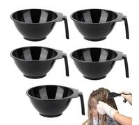 Lot de 5 pots de coloration pour cheveux - PC 15,2 x 6 cm - Bols de couleur pour coiffeur de grande capacité - Bol de masque empilable - Modèles de coloriage - Bols de mélange pour cheveux - Pour