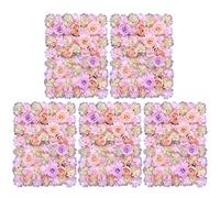 Lot de 5 pots de fleurs artificiels décoratifs en soie - Décoration murale - Fleurs artificielles - Décoration murale - Pour mariage - Rue