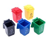 Lot De 5 Poubelles Miniatures Pour Maisons De Poupées Et Tables De Sable ¿ Modèles De Poubelles Miniatures En Abs Colorés Et Durables Pour Décoration Diy