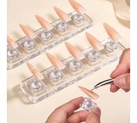 Lot de 5 présentoirs à ongles en acrylique non magnétiques | Support d'entraînement léger en acrylique, design non magnétique, peut contenir des faux ongles