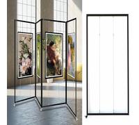 Lot de 5 présentoirs portables réglables pour exposition d'art et de mariage, support de publicité mobile, bannière marketing commerciale (5 pièces, 100 x 200 cm)