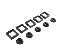 Lot de 5 présentoirs transparents flottants pour bijoux, bagues, pièces de monnaie, objets de collection, figurines, poupées, spécimens d'herbier, film ABS + TPU (noir)