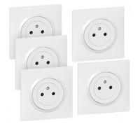 Lot de 5 prises de courant 2P+T Surface complet Dooxie One 16A - Blanc - 300421 - Legrand