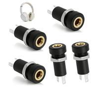 Lot de 5 prises jack 3,5 mm, prise jack stéréo 3,5 mm encastrable pour Réparations d'Équipements Audio, Systèmes de Sonorisation et Dispositifs Électroniques, Compatible avec Divers Appareils