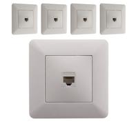 Lot de 5 prises réseau RJ45 CAT6 - blanc - Artezo - Zenitech