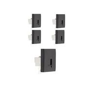 - Lot de 5 prises TEL. RJ 45 cat.5 module large - noir