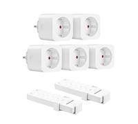 Lot de 5 prises télécommandées sans fil programmables 16A 3680W, 2 télécommandes pré-appairées, portée 30m, ON/OFF