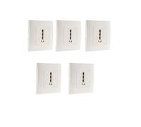 - Lot de 5 prises téléphone Simplea 8 plots - blanc