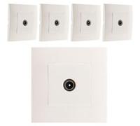 Lot de 5 prises TV montés module large - Blanc - Simplea G