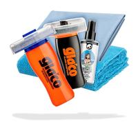 Lot de 5 produits pour la protection des vitres - Soft99 Glaco DX 110 ml de protection + Soft99 Glaco Glass Compound Roll On 100 ml - Produit de polissage pour vitres + Nettoyant pour vitres 100 ml