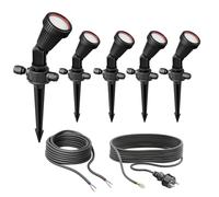 Lot de 5 projecteurs de jardin avec piquet de terre PIRK pour l'extérieur IP44 [EEK: F]