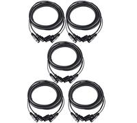 Lot de 5 Pronomic Stage IECD-2.5 Câble Hybride DMX C/DMX (Câble combiné pour alimentation et signal DMX, longueur : 2,5 m) Noir